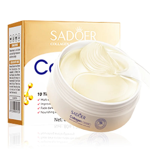 60 pz SADOER Maschera per gli occhi al collagene di cristallo Anti occhiaie Rimozione Occhi Borse Idratante Occhi Patch Maschere in gel per gli occhi Cura della pelle