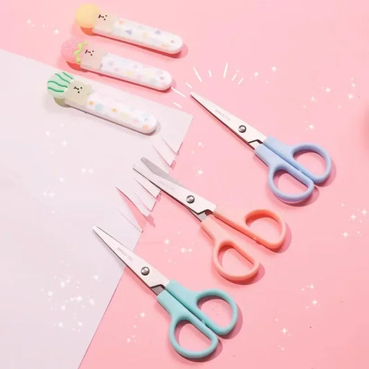 1pc Creative Scissors Stationery Cute Cartoon Bear Scrapbook Scissors Lovely Kawaii Student Stationery Scissors Back To School 