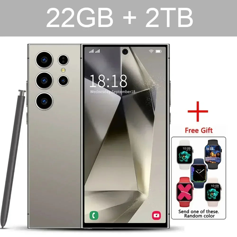 S24 Ultra Smart Mobile Phones Smartphone Android 14 Cell Phone 22TB+2TB 5G Dual SIM Snapdragon 8 gen 3 Global Version Cellphones