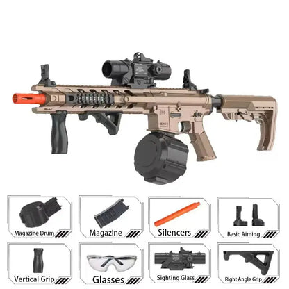 M416 Outdoor Gun Toy Electric Plastic Bullet Gun Toy Automatic Shooting Sport Trainning Interactive Game For Children Adult Gift