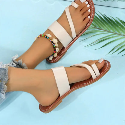 Summer Slippers Women Flat Luxury Outdoor Beach Flip Flops 2024 Female Sandals Trend Brand Design Slides Shoes Woman Big Size 43