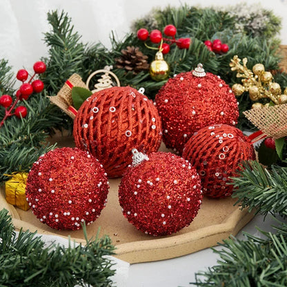 Christmas Ball Ornaments Shatterproof Christmas Decorations Tree Ball for Xmas Tree Wedding Party Holiday Decor 12/6PCS