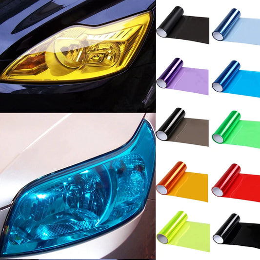 Gloss Transparent Light Black Smoke PVC Film Tint 30 X60cm Auto Car Light Headlight Taillight Tint Vinyl Film Sticker Wrap Cover 