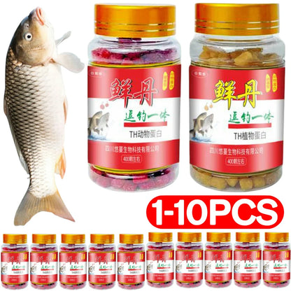 Bait Pellets High Protein Fishy Taste Hemoglobin Bait Freshwater Crucian Carp Grass Fish Bream Bait Fishing Accessories