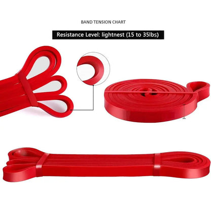 81 Inch Fitness Resistance Bands Rubber Elastic Expander Red Yoga Sport Bands Tension Equipment Exercise Gym Strength O6A2