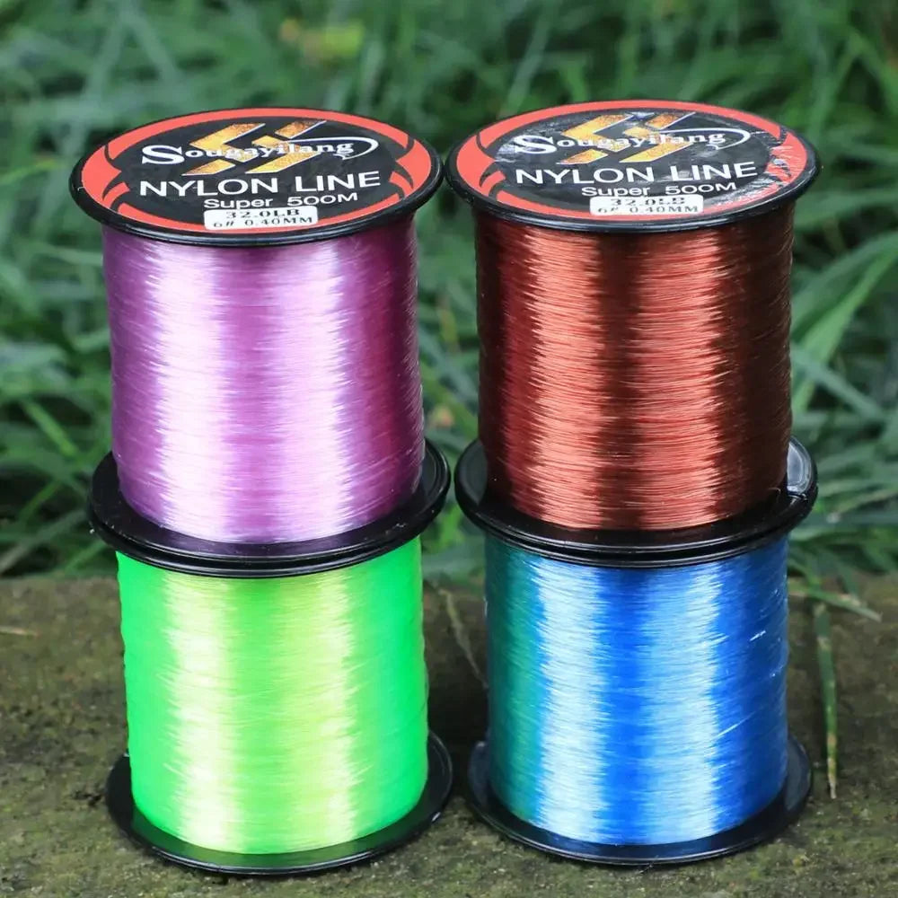 Sougayilang 500M Monofilament Line 11-36.3LB Super Strong Nylon Fishing Lines Carp Fishing Line Leader Line Sinking Lines Pesca