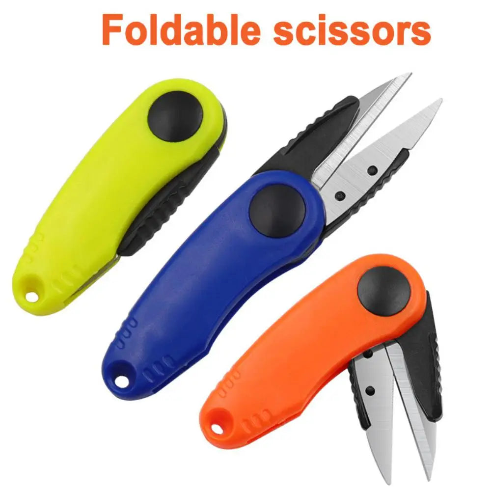 Fishing Quick Knot Tool Kit Shrimp Shape Fold Scissors Fishing Line Cutter Line Scissors Fishing Gear Wholesale Fishing Supplies