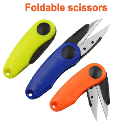 Fishing Quick Knot Tool Kit Shrimp Shape Fold Scissors Fishing Line Cutter Line Scissors Fishing Gear Wholesale Fishing Supplies