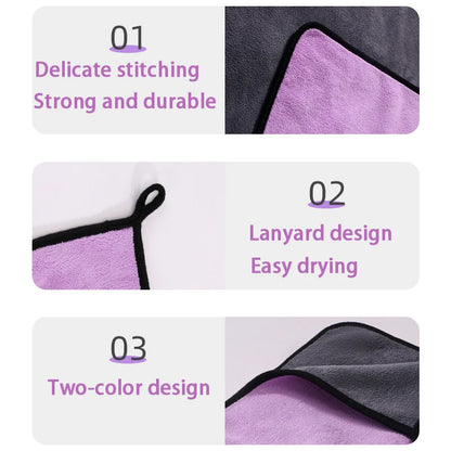 Pet Towel Quick Dry Dog Towel Bath Robe Soft Fiber Absorbent Cat Bath Towel Convenient Pet Cleaning Washcloth Pet Accessories