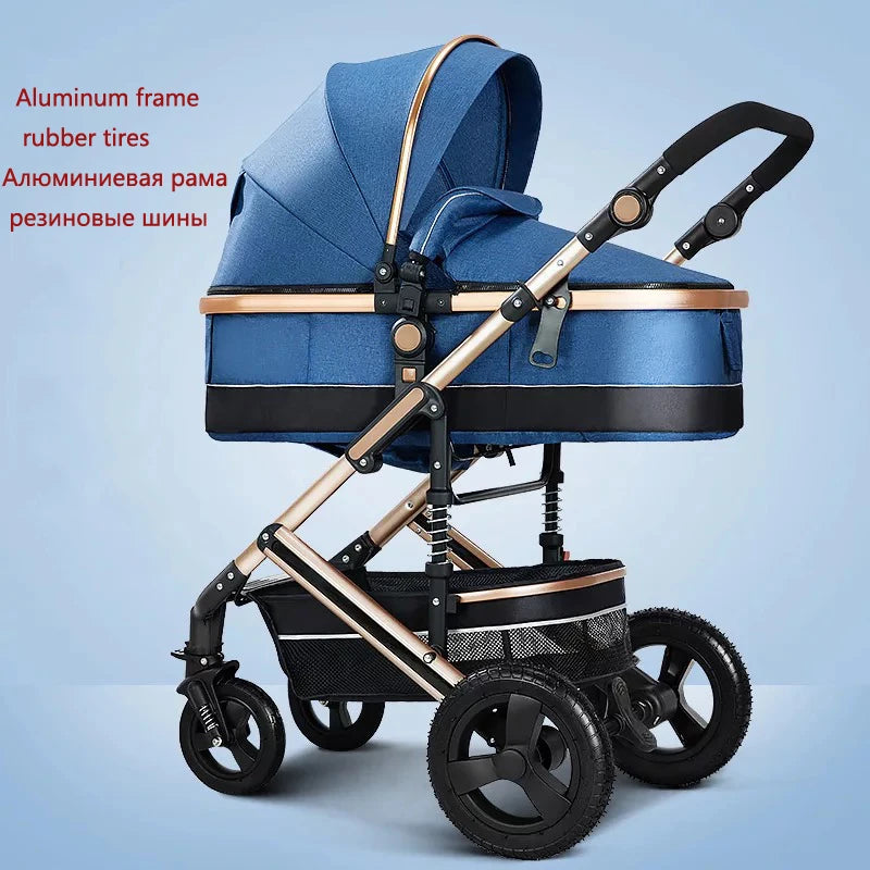 New Luxury Baby Stroller, Portable pushchair,High Landscape Reversible Stroller,Four wheels Strollers,Travel Pram,baby carriage