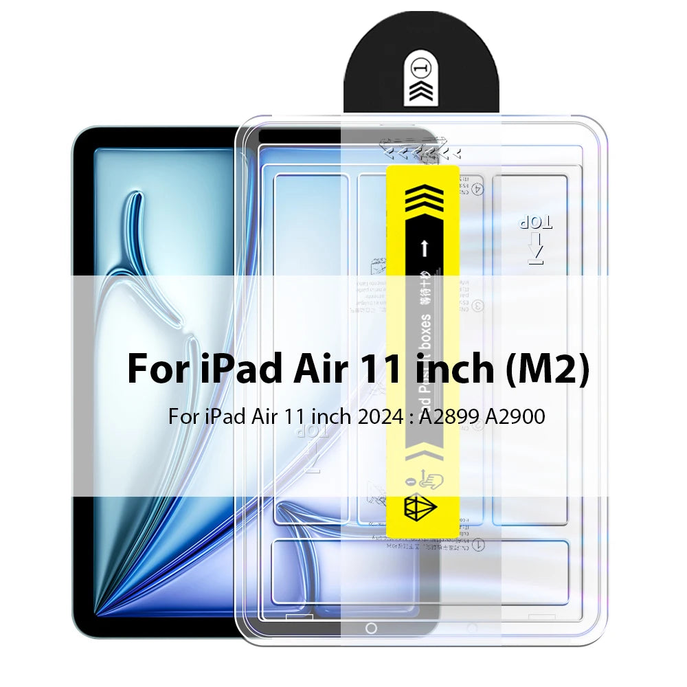 Tempered Glass Screen Protector For Ipad Pro 13 11 M4 M2 2024 12.9 10 9 10th 9th Generations Air 5 4 3 Mini 6 8th 10.2 10.9 Film