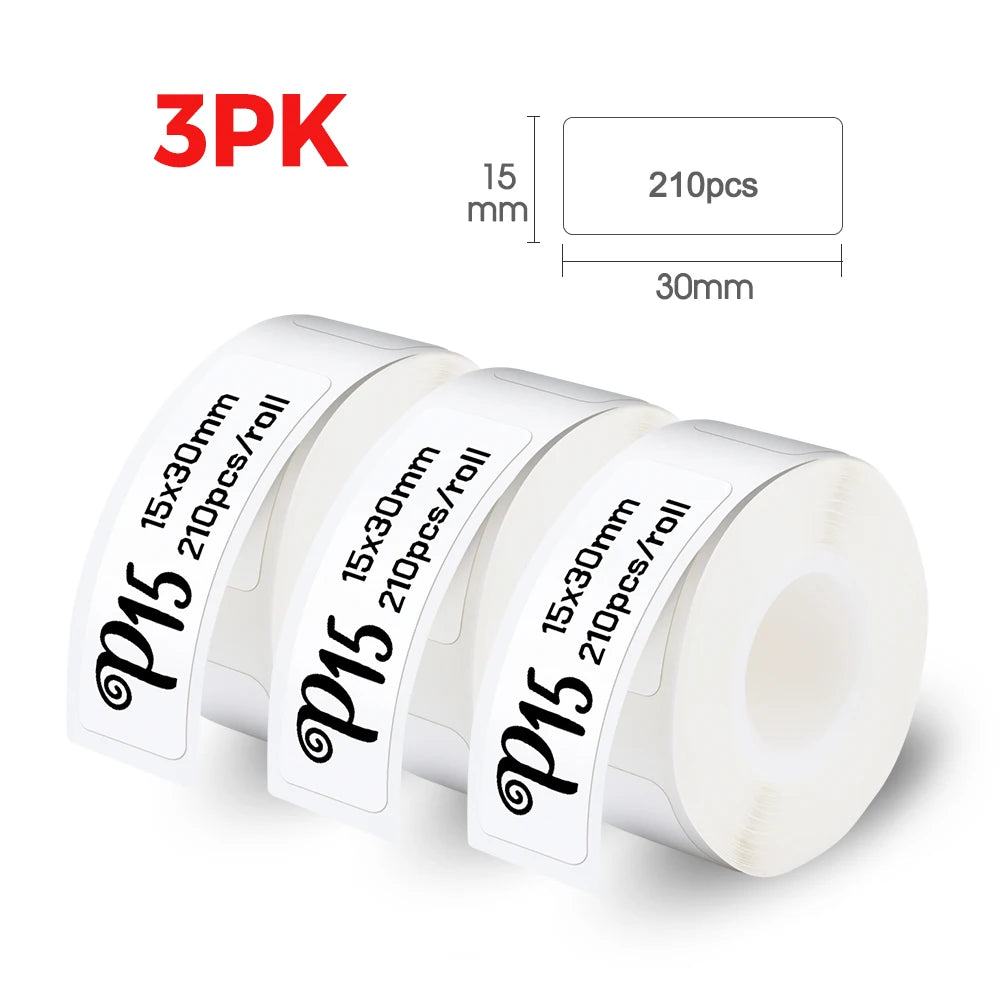 P15 Label Maker Similar to D11 D101 D110 Thermal Printer Portable Inkless Labeling Machine or 3PK Label Tape Adhesive Sticker