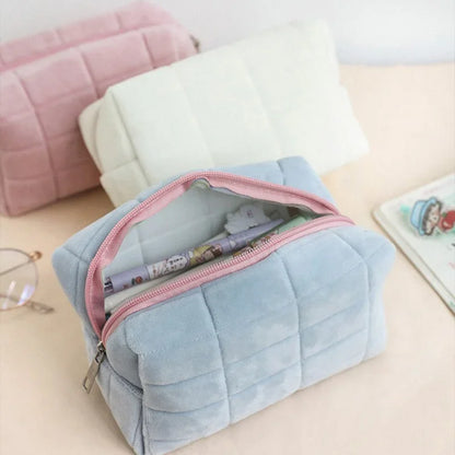 Kawaii Pencil Case Pillow Large Capacity Cosmetic Bag Cute Back To School for Girls Office Students Supplies Stationery