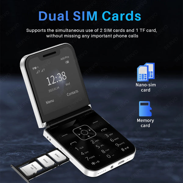 SERVO A50 Pro Flip Phone Dual SIM