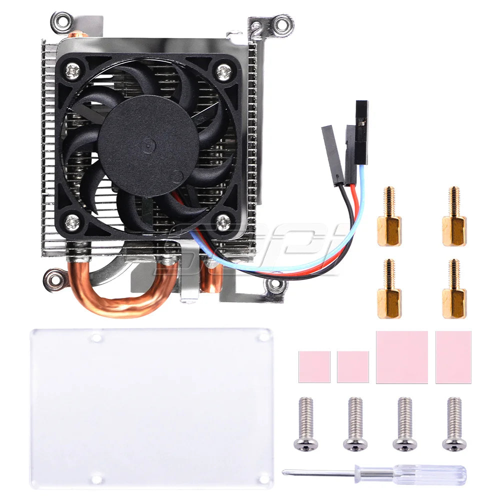 52Pi New Ultra Thin Ice Tower Cooler CPU Cooling Fan Radiator Heatsink for Raspberry Pi 4 Model B