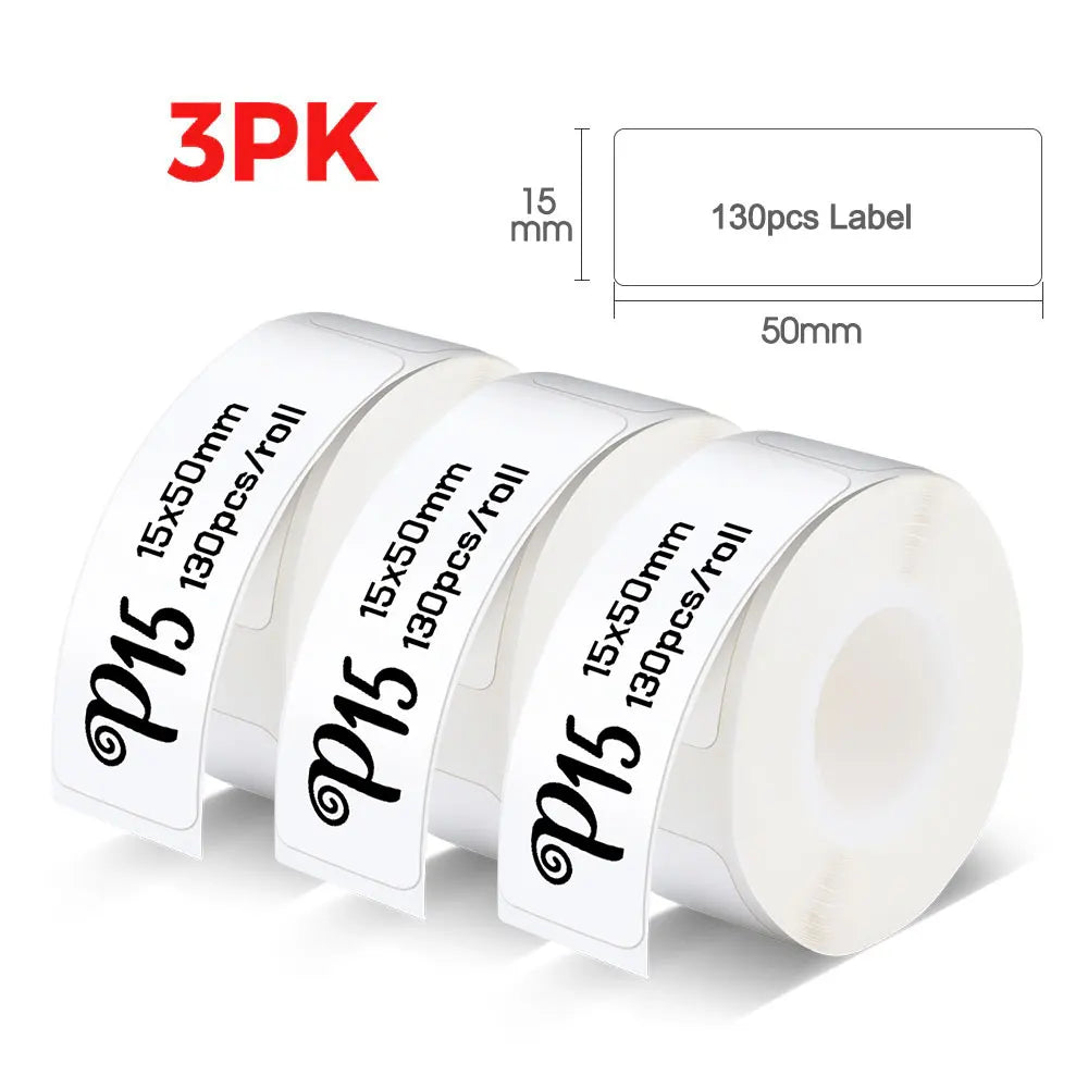 P15 Label Maker Similar to D11 D101 D110 Thermal Printer Portable Inkless Labeling Machine or 3PK Label Tape Adhesive Sticker