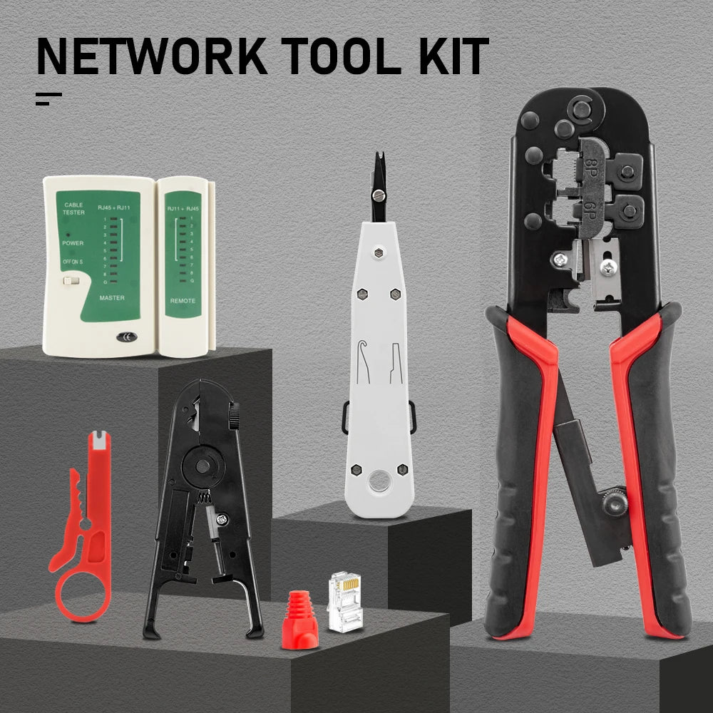 RJ45 Crimper RJ11 RJ45 Crimping Tool Ethernet Network LAN Cable Crimper Cutter Stripper Plier for 6P 8P RJ11 RJ12 RJ45