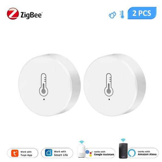 Tuya Smart Home Zigbee Temperature Sensor Humidity Sensor Smart Scene Smart Life APP Control Vias Alexa Google Home Assistant 