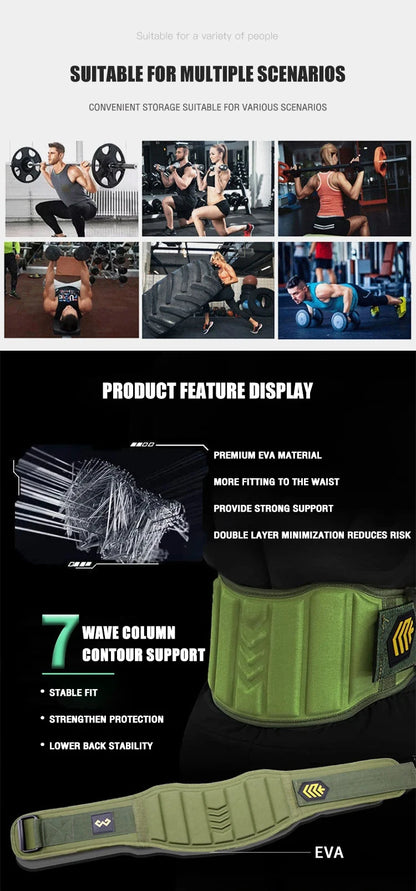 Fitness Belt For Men Professional Sports Equipment Training Waist Squat Hard Pull Power Lift Weight Belt Back Support Belt