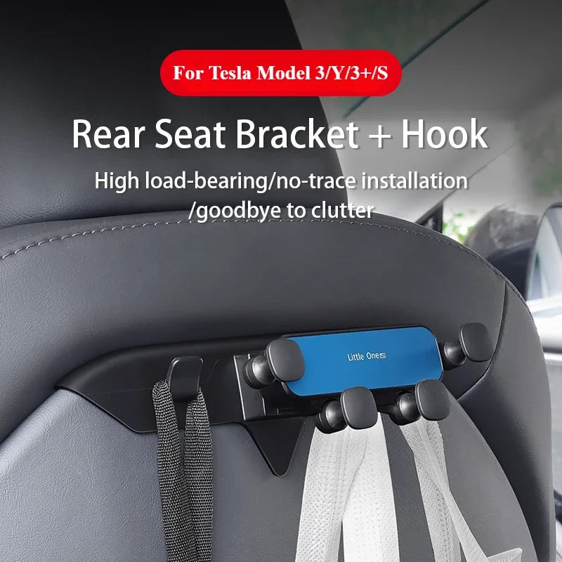 Car Back Seat Headrest Mount Holder For Tesla Model 3/Y/S/3+ 360 Rotation Tablet PC Auto Model3 Highland 2024 Phone Holder Stand