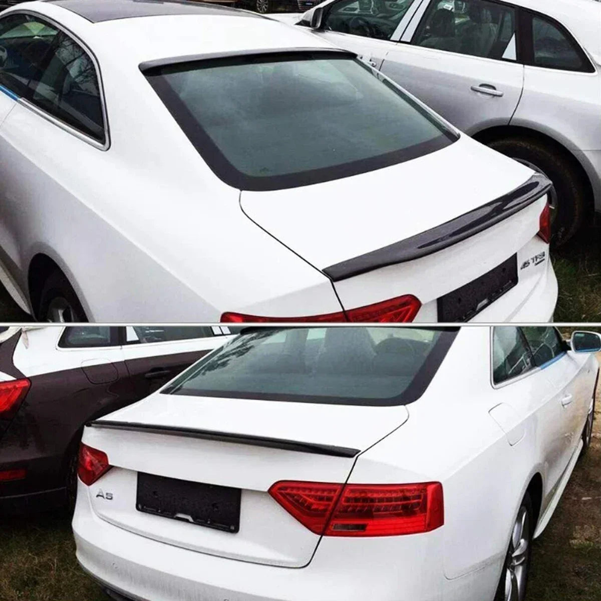 For Audi A5 B8 B8.5 07-16 CAT Duckbill Style Gloss Black Rear Trunk Spoiler Wing