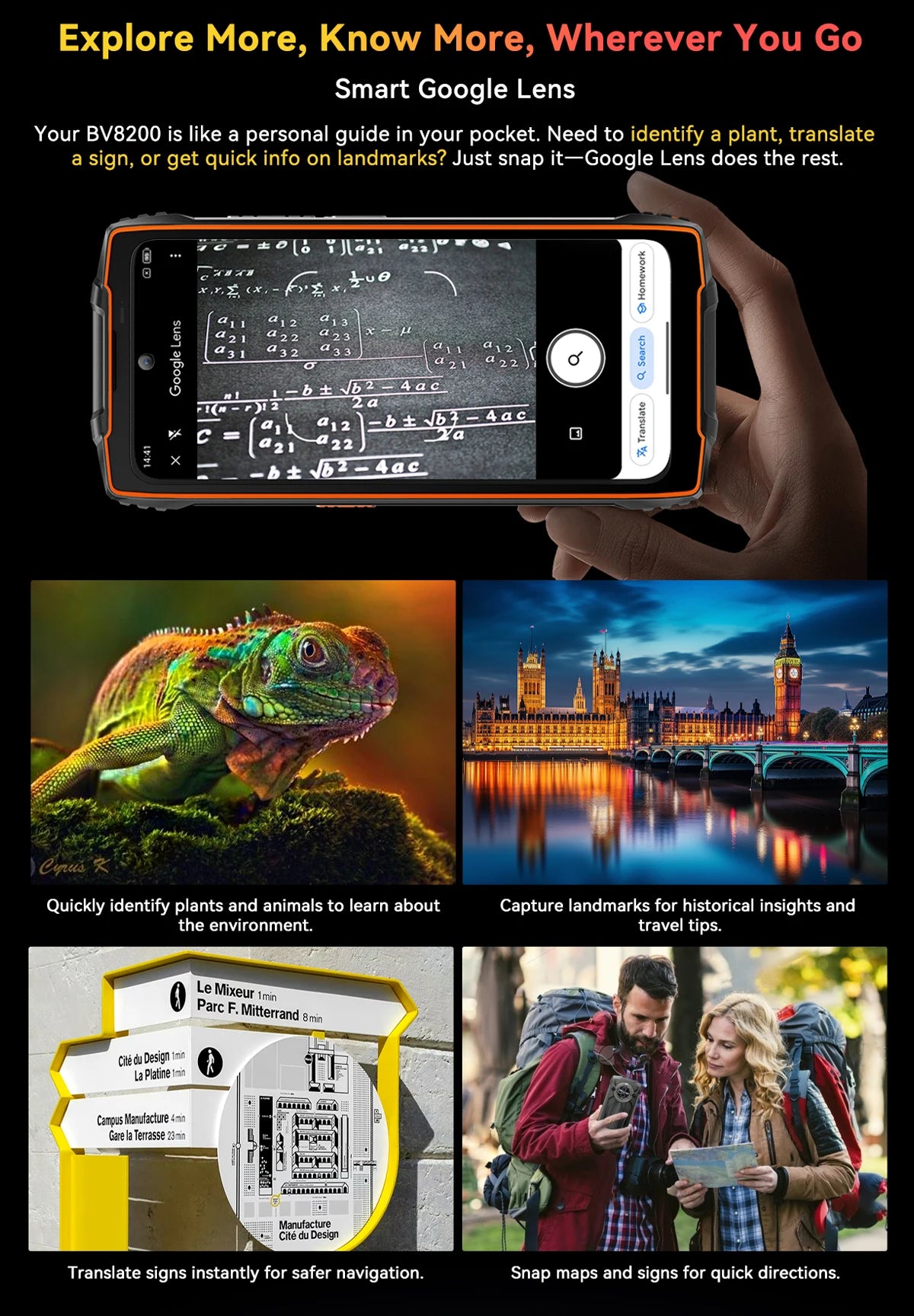 Blackview BV8200 Rugged phone 6.5" 2.4K 120Hz Display MTK Helio G100Smartphone 12GB 256GB 45W Charger CellPhone Android 14 NFC