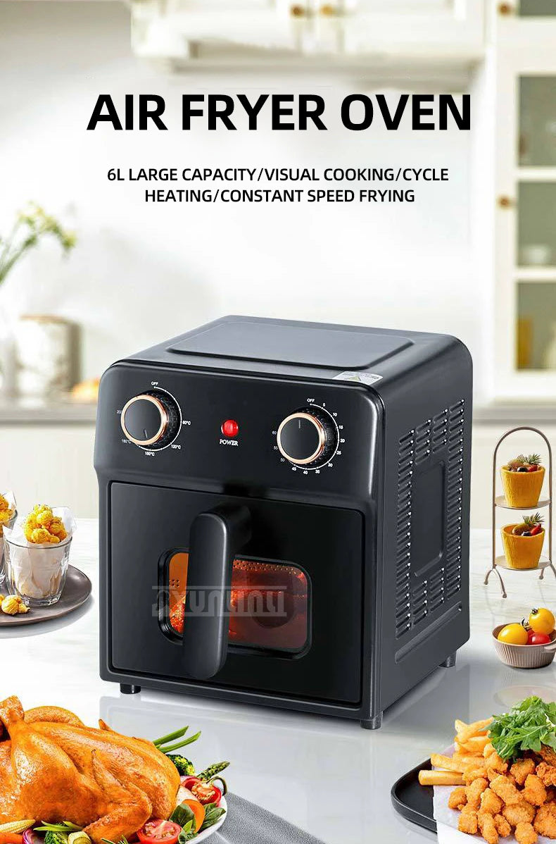 6L Air Fryer Household Large Capacity Freidora Aceite Multifunctional French Fry Machine Friggitrice Professionale