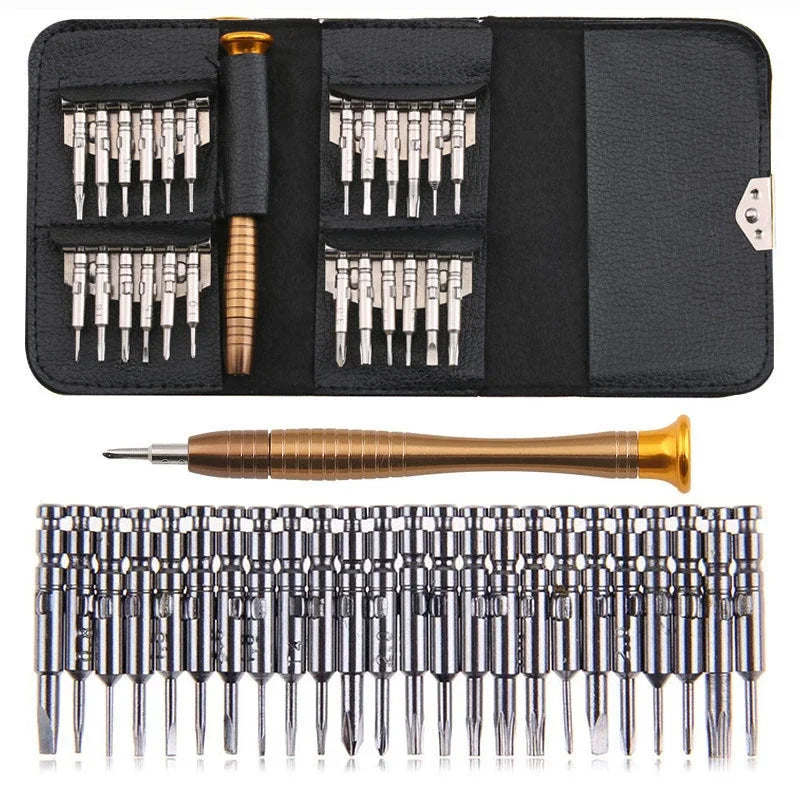 Mini Precision Screwdriver 25 in 1 Magnetic Set Electronic Torx Screwdriver Opening Repair Tools Kit For iPhone Camera Watch PC