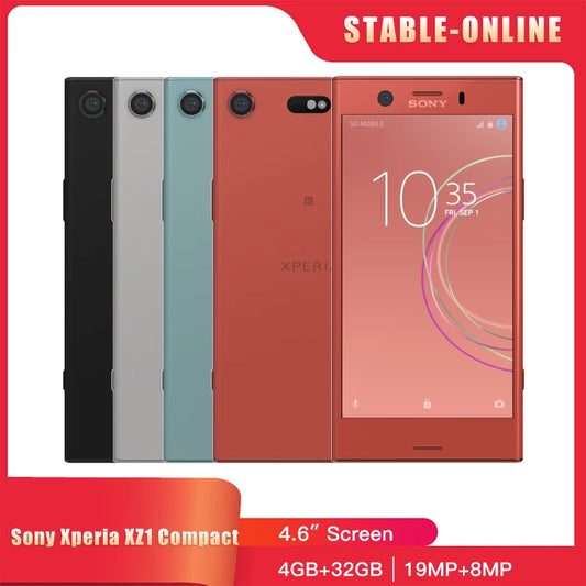 Original Sony Xperia XZ1 Compact G8441 SO-02K 4G Mobile Phone 4.6" 4GB RAM 32GB ROM Snapdragon 835 Octa-Core Android SmartPhone