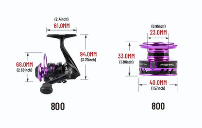 FishMX Mini Fishing Reel 800 Size Spinning Reel Max Drag 5-8kg Super Light High Quality Saltwater Reel Winter Fishing