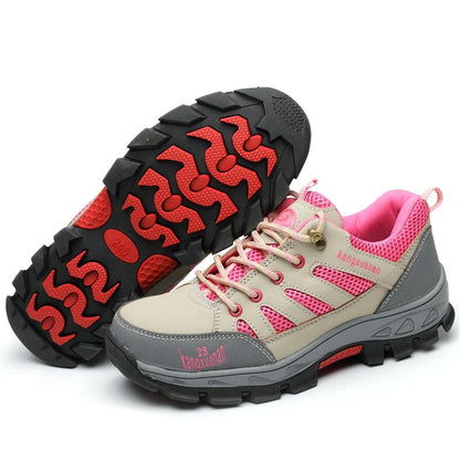 New women's lightweight breathable anti-smashing anti-skid protective steel toe work women's work shoes mesh safety shoes