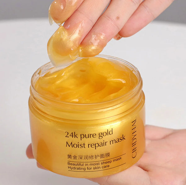 Crema viso al collagene dorato 24K da 120 g, crema idratante, maschera per dormire, rassodante, nutriente, idratante, cura della pelle del viso.