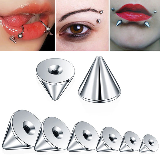 lot Steel 14G 16G Screw Spike Replacement Accessories for Eyebrow Tongue Belly Lip Nose Septum Earring Stud Piercings