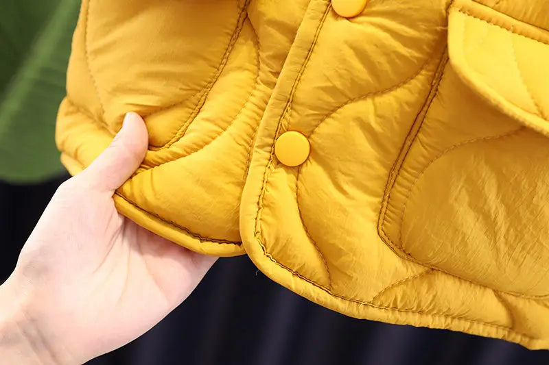 Children's Parkas Winter Jacket for Girl Boys Winter Top Coat Kids Warm Thicken Velvet Hooded Baby Coats Causal Outerwear