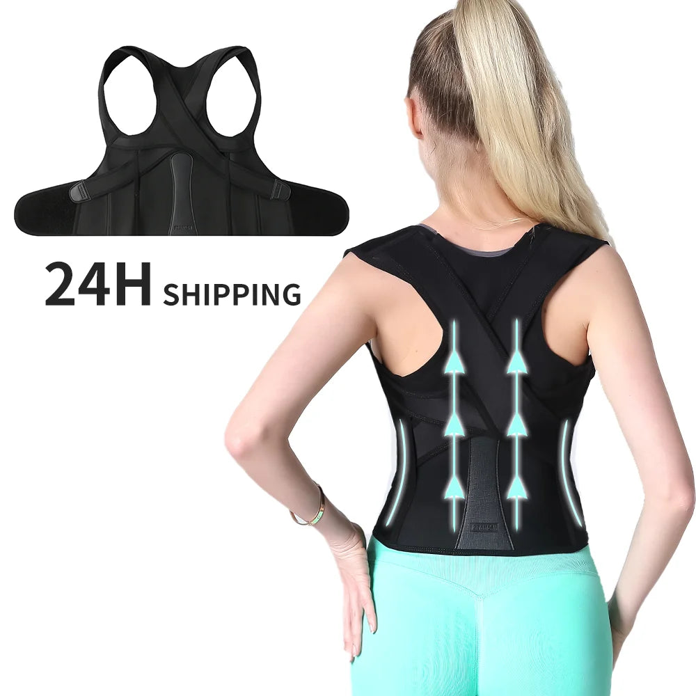 Adjustable Back Shoulder Posture Corrector Belt Clavicle Spine Support Reshape Your Body Home Office Sport Upper Back Neck Brace