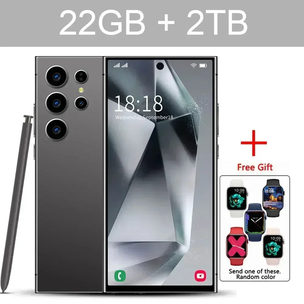 S24 Ultra Smart Mobile Phones Smartphone Android 14 Cell Phone 22TB+2TB 5G Dual SIM Snapdragon 8 gen 3 Global Version Cellphones