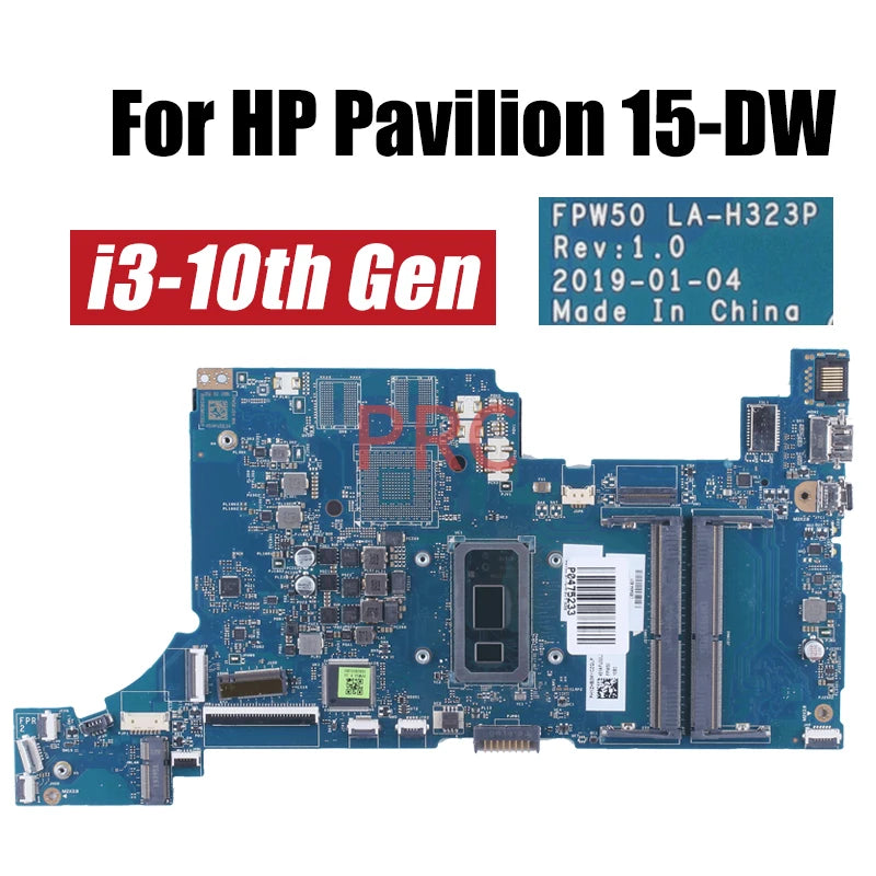 LA-H323P For HP Pavilion 15-DW Laptop Motherboard M13687-601 L52005-001 L68076-601 L51985 I3 I5 I7 8th 10th Notebook Mainboard