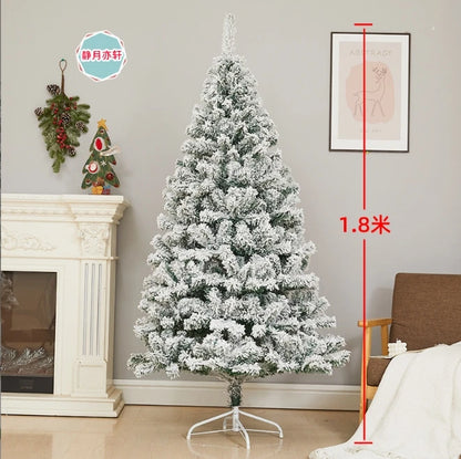 90/120/150/180cm Christmas Tree Decoration Set White Christmas Trees Ornaments Snow New Year Party Holiday Outdoor Home Decor