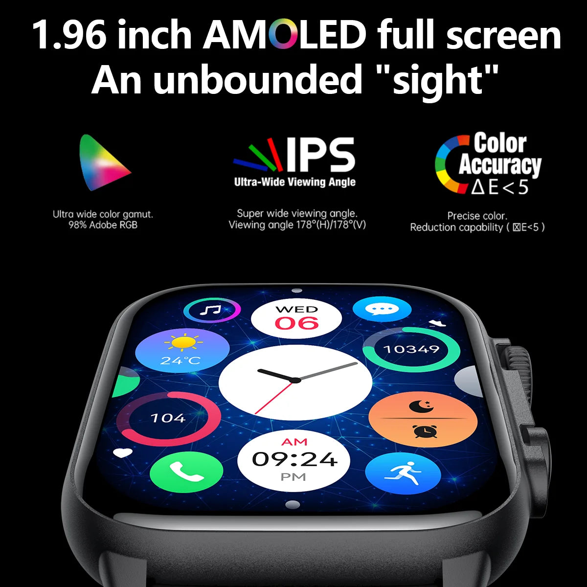 2024 New NFC Smart Watch AMOLED Screen Always Display The Time PK Ultra Series HK 8 Pro max Smartwatch Men Waterproof Watches