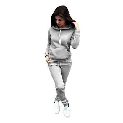 New Fashion Women's Hoodie Set Long Sleeve Pullover Hoodie 2-Piece Sportswear Set Women's Sportswear (S-4XL)