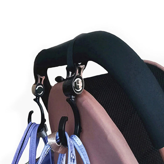 2pcs Baby Hanger Baby Bag Stroller Hooks Pram Rotate 360 ​​Degree Baby Car Accessories Stroller Organizer Stroller Accessories 