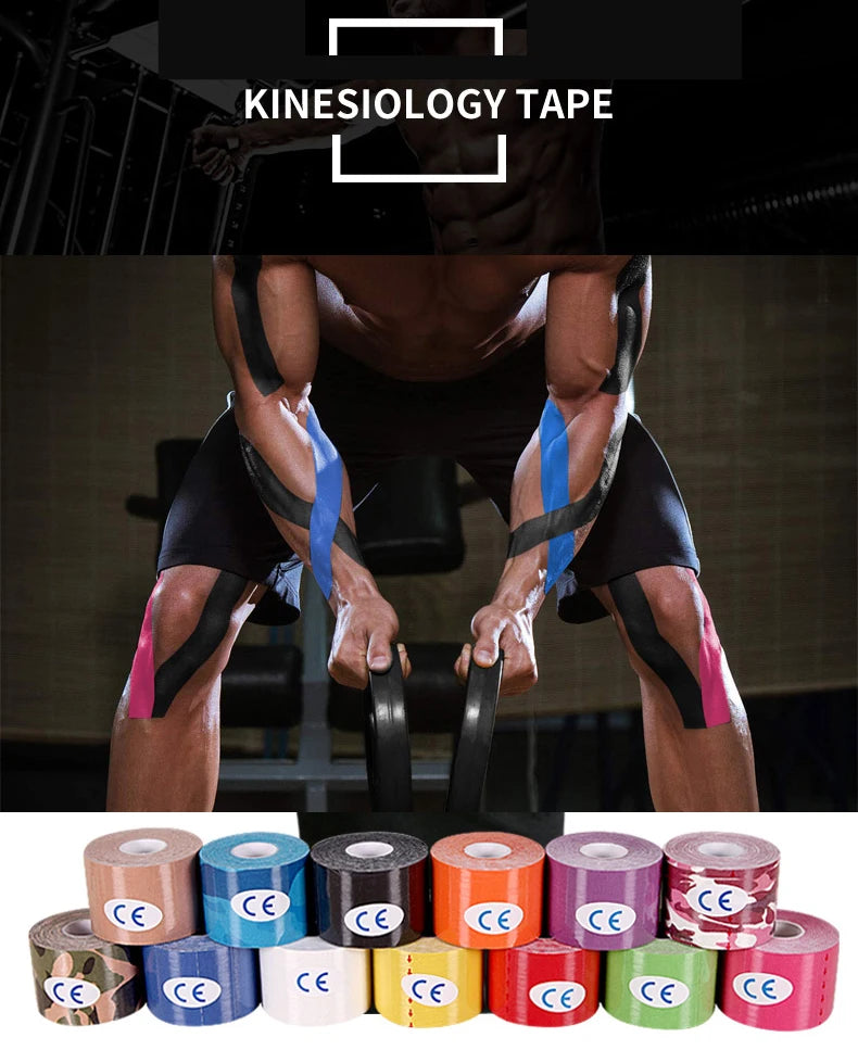 Tapes Kinesio Tape Self-Locking Bandage Types Self Adhesive Elastic Cross Ankle Self-Adhesive Sports Muscle Kinesiology Bandages