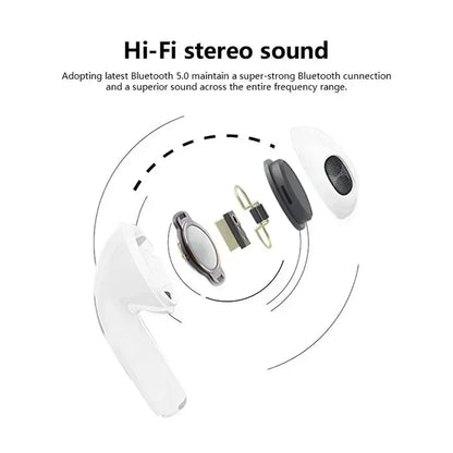 TWS Pro6 Earphone Bluetooth Headphones with Mic 9D Stereo Pro 6 Earbuds for Xiaomi Samsung Android Wireless Bluetooth Headset