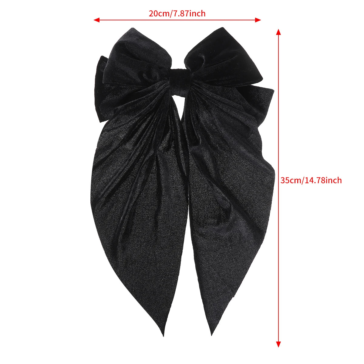 AWAYTR Drapey Bow Tie Hairpin Handmade Velet Hair Clips Girl Hair Accessories New Year Festival Gift Valentine Headwear