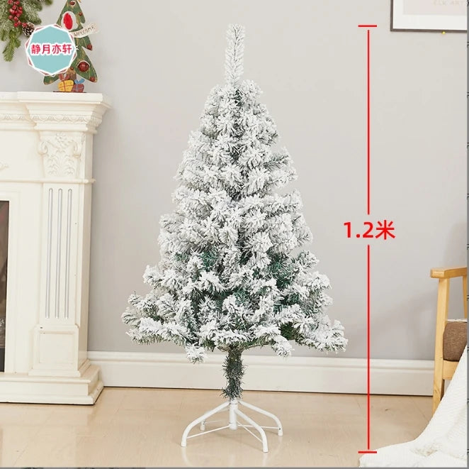 90/120/150/180cm Christmas Tree Decoration Set White Christmas Trees Ornaments Snow New Year Party Holiday Outdoor Home Decor