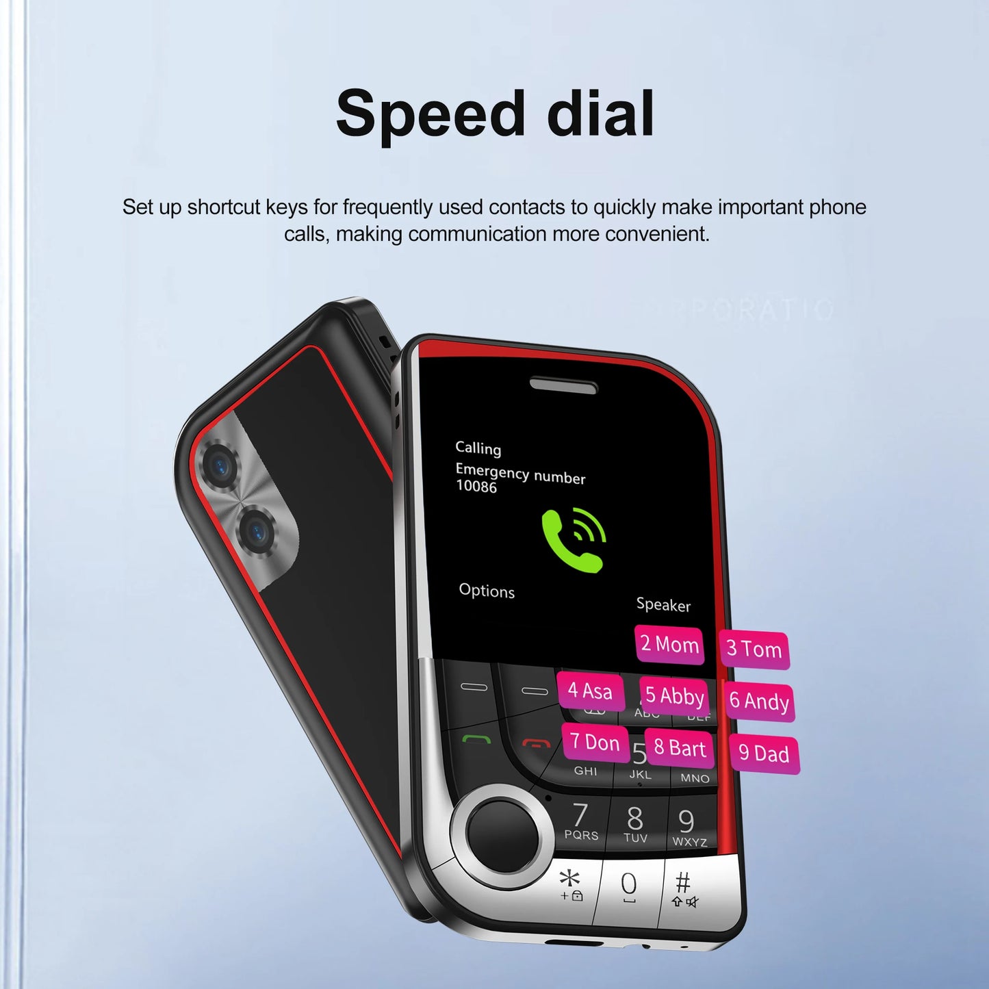 SERVO V10 Small Cell Phone 2 SIM Card Camera Flashlight MP3 FM Magic Voice 2.01" Display 2G GSM Push Button Mobile Phones Type-C