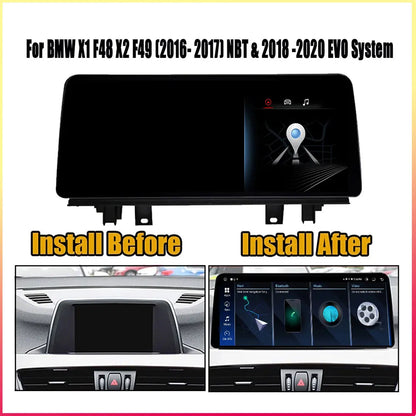 Android Auto For BMW X1 F48 X2 F49 (2016- 2017) NBT&EVO System 2018 - 2020 Car Radio Player GPS Navigation Multimedia Carplay