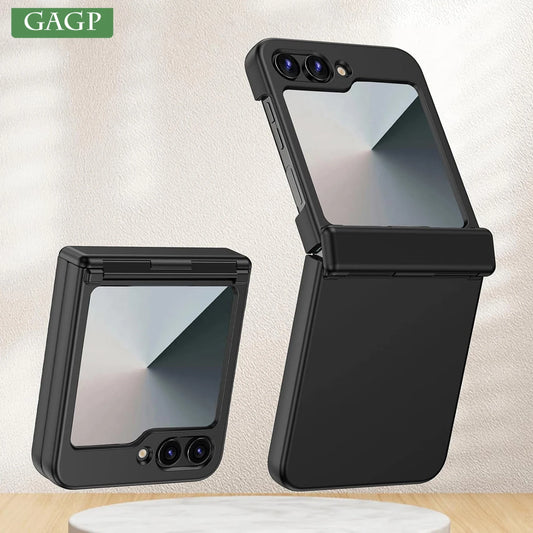 Luxury Slim Matte Hinge Protection Case for Samsung Galaxy Z Flip 6 5 4 3 Heavy Duty Shockproof Armor Cover for Samsung Z Flip6