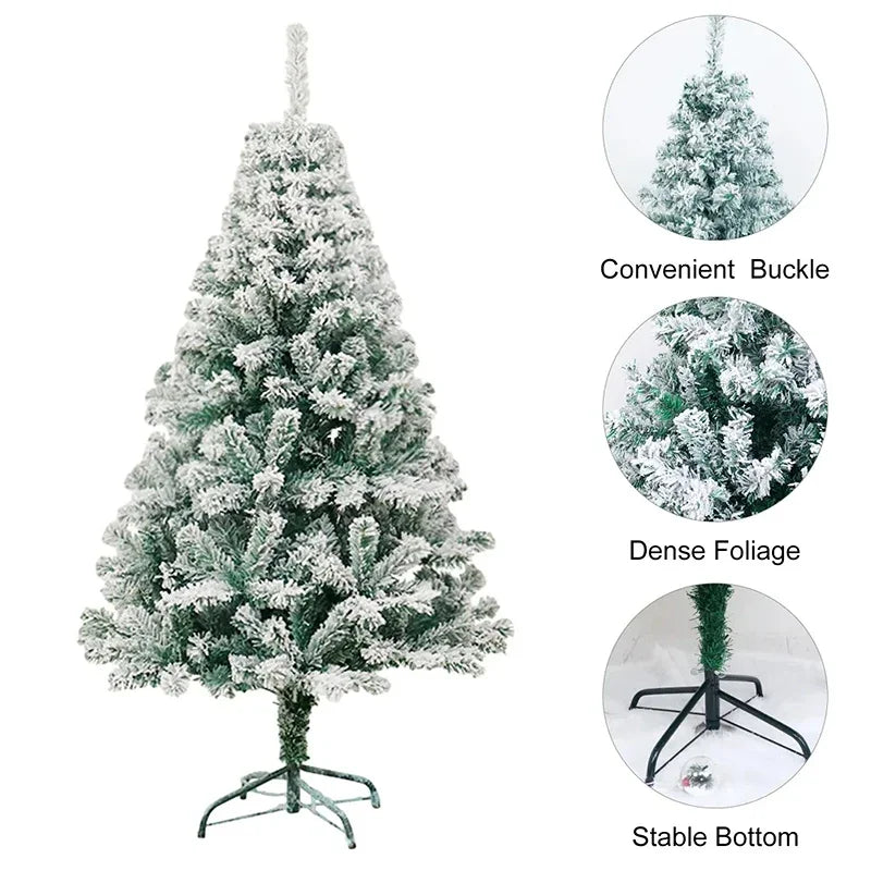 90/120/150/180cm Christmas Tree Decoration Set White Christmas Trees Ornaments Snow New Year Party Holiday Outdoor Home Decor