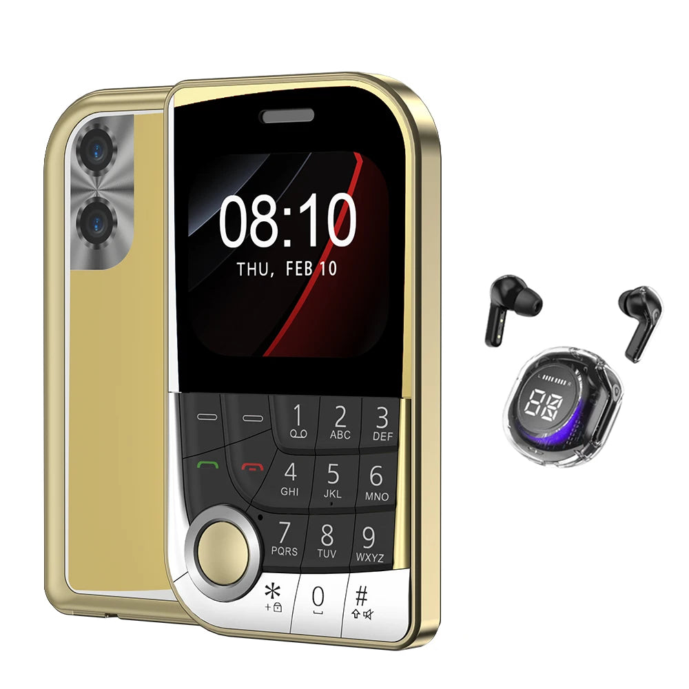 SERVO V10 Small Cell Phone 2 SIM Card Camera Flashlight MP3 FM Magic Voice 2.01" Display 2G GSM Push Button Mobile Phones Type-C